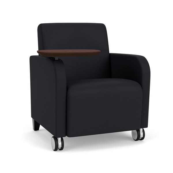 Lesro Siena Lounge Reception Guest Chair W/ Swivel Tablet, 27 in W 29.5 in L 32.5 in H SN1101 - main